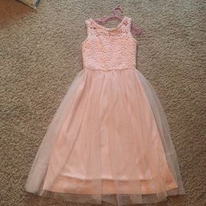 Girls peach dress 7